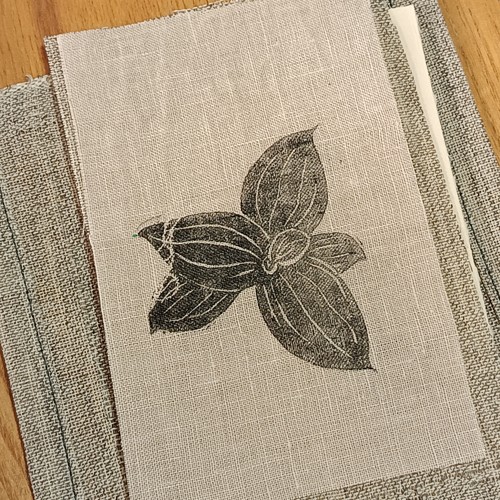 Prints 01, Plantago — linen print, unexpected lines